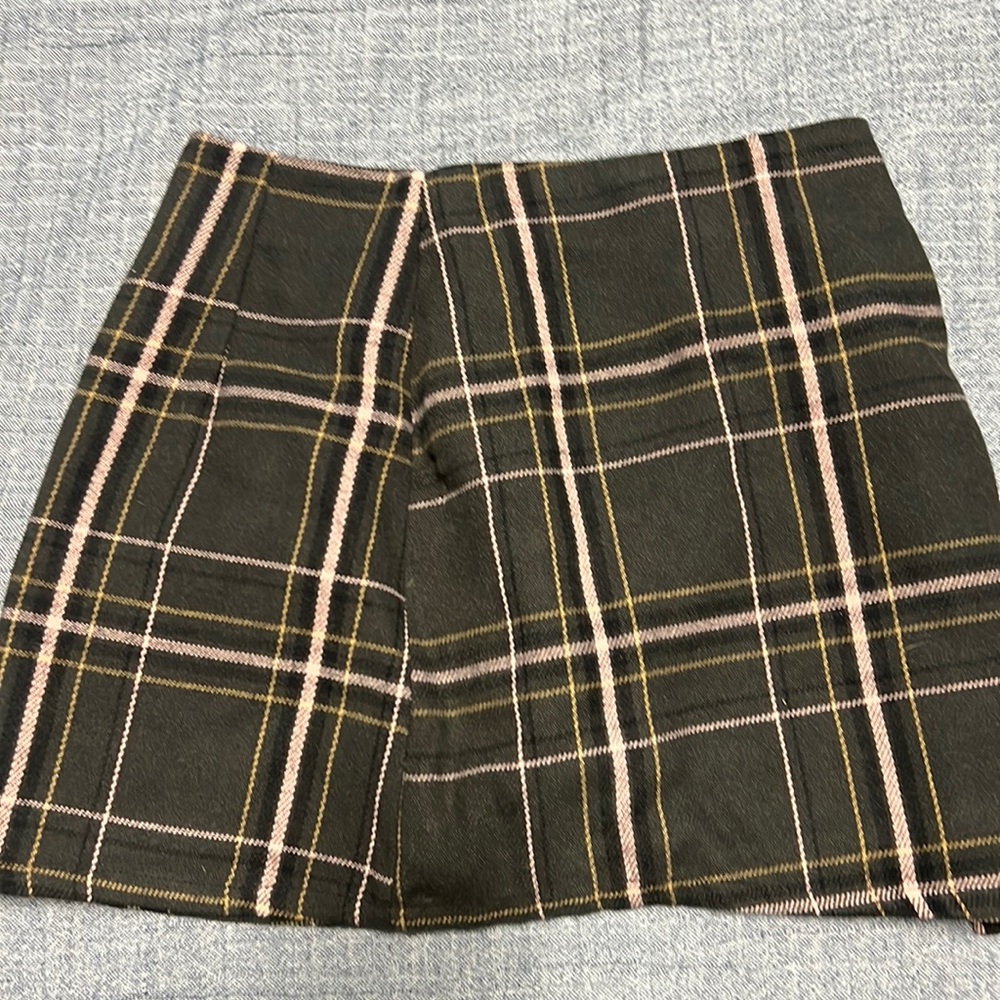 Army green with pink plaid